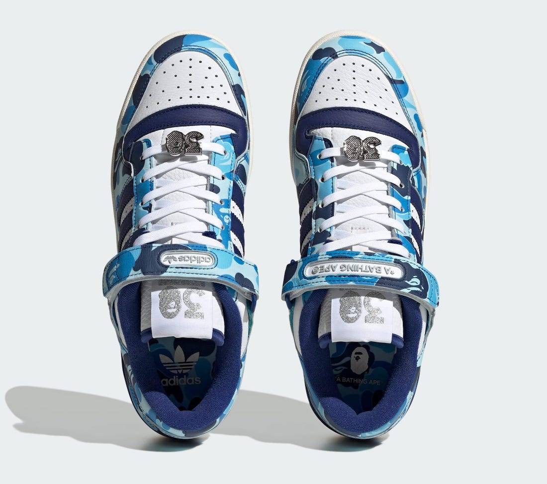 BAPE X Adidas Forum 84 Low 30th Anniversary Blue Camo