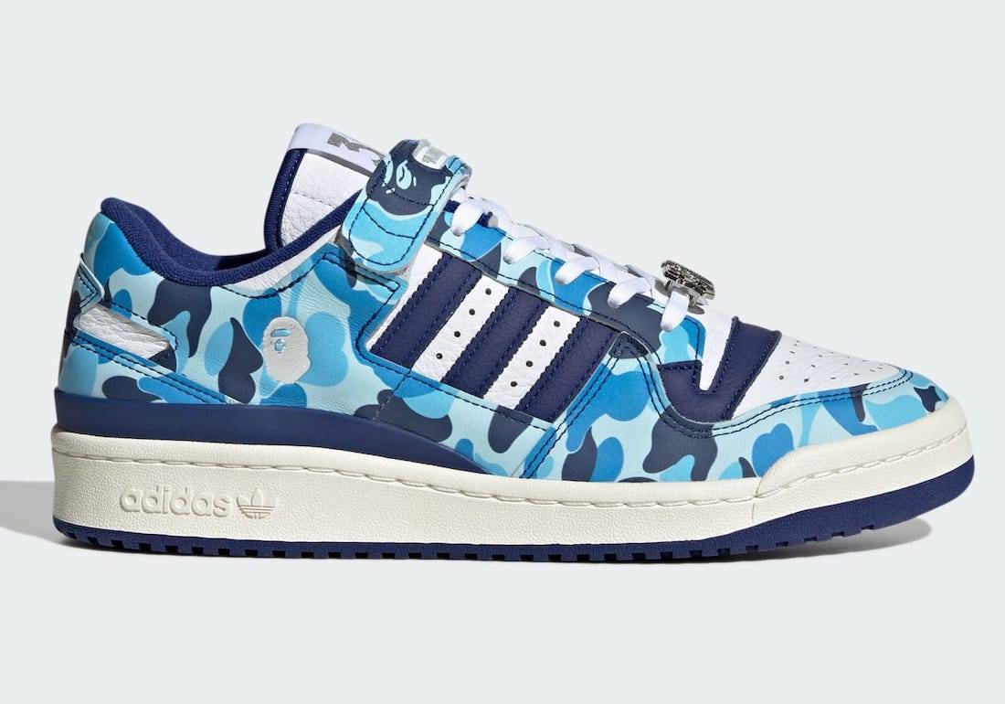 BAPE X Adidas Forum 84 Low 30th Anniversary Blue Camo