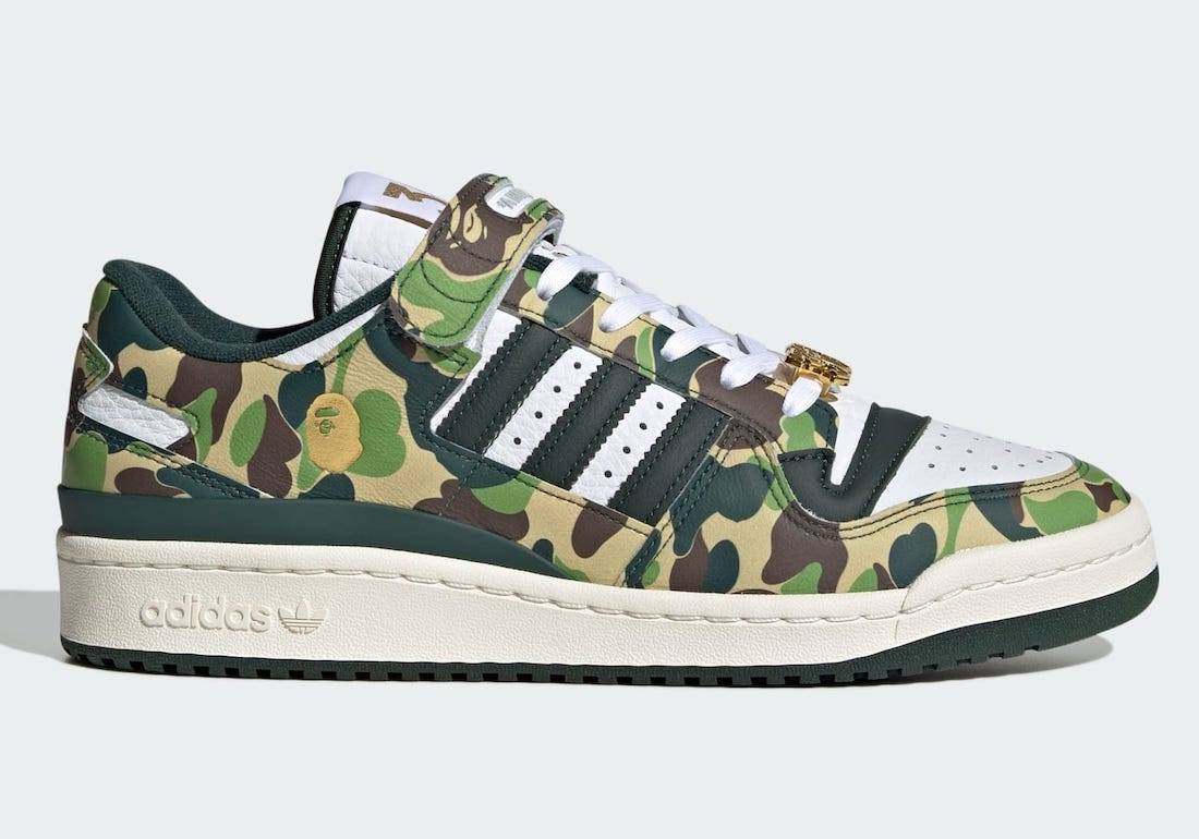 BAPE X Adidas Forum 84 Low 30th Anniversary Green Camo