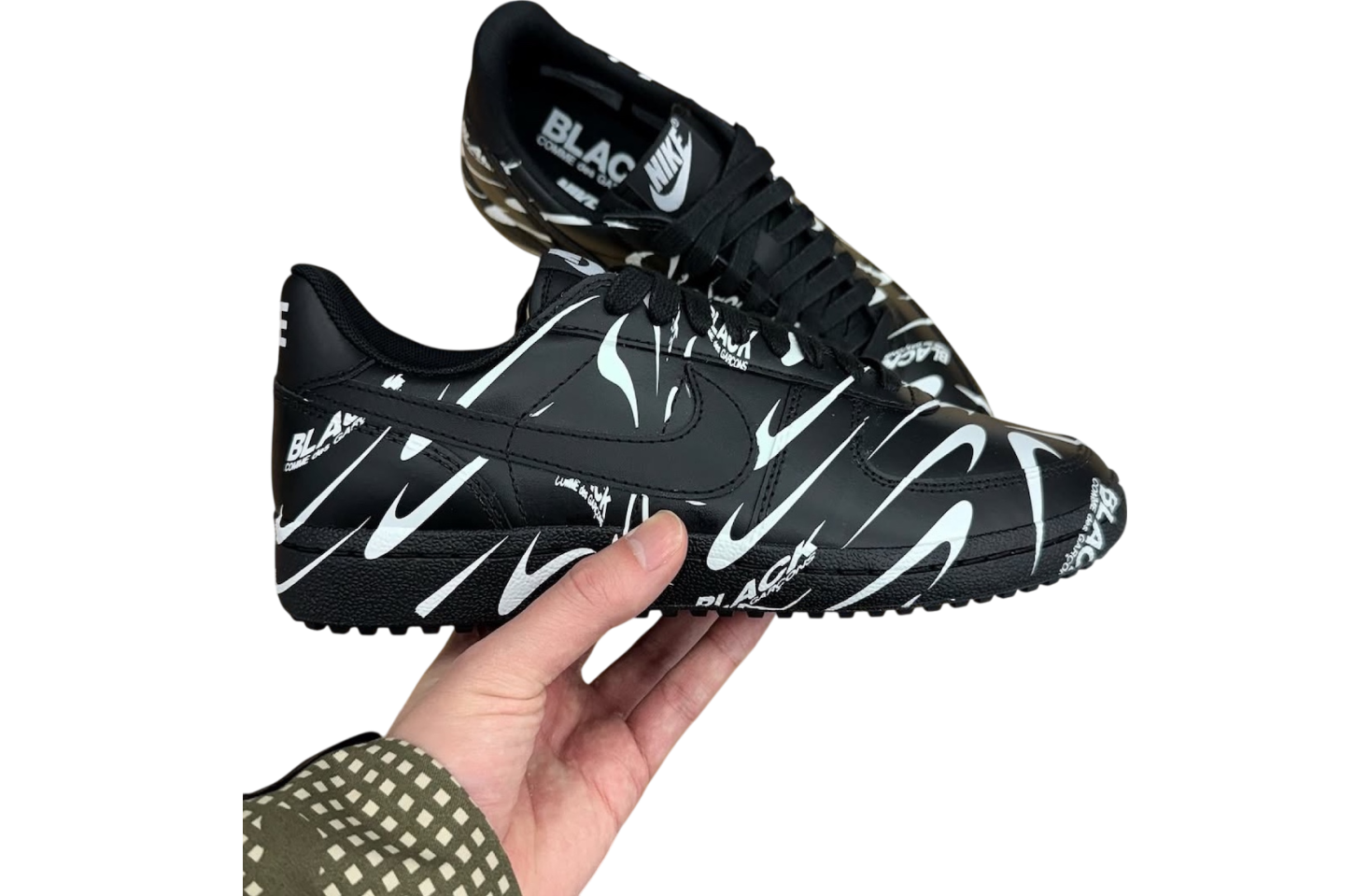 CDG Black x Nike Field General 82 Black / White