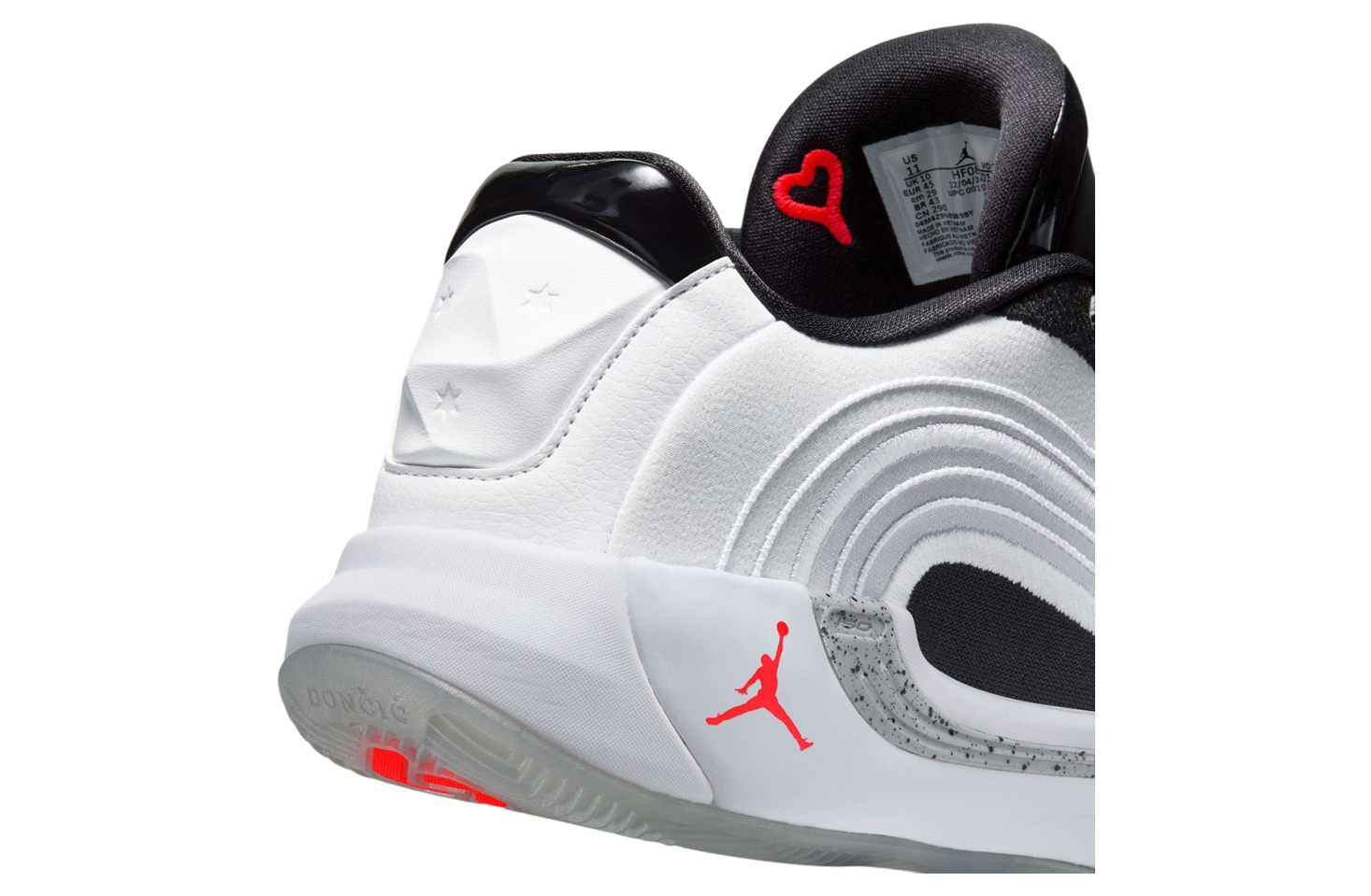 Jordan Luka 4 Black / Summit White / Bright Crimson