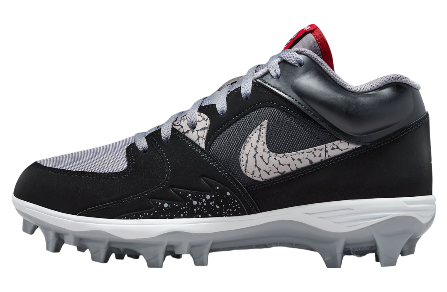 Jordan Stadium 90 Low Football Cleat Black / Cement Grey
