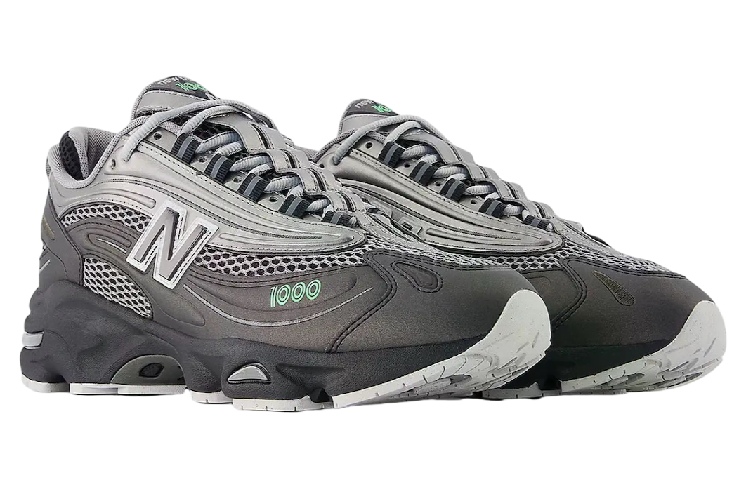 New Balance 1000 Dark Silver Metallic / Lime Leaf