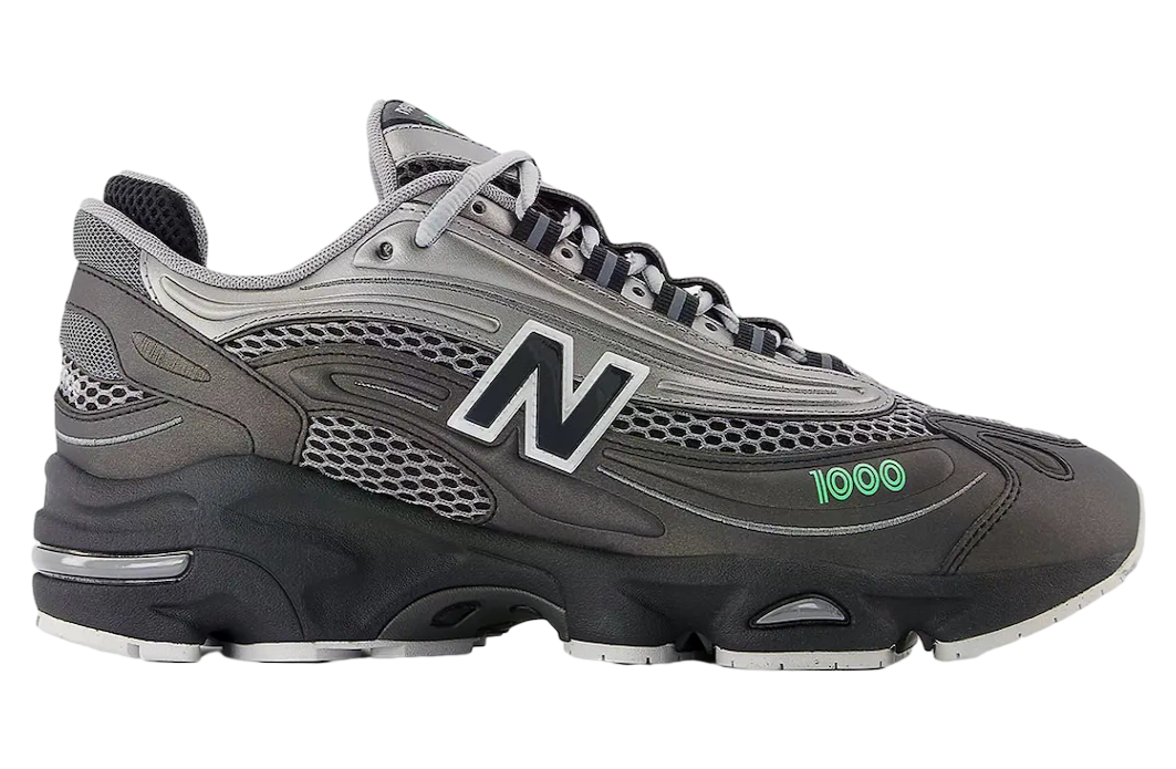 New Balance 1000 Dark Silver Metallic / Lime Leaf