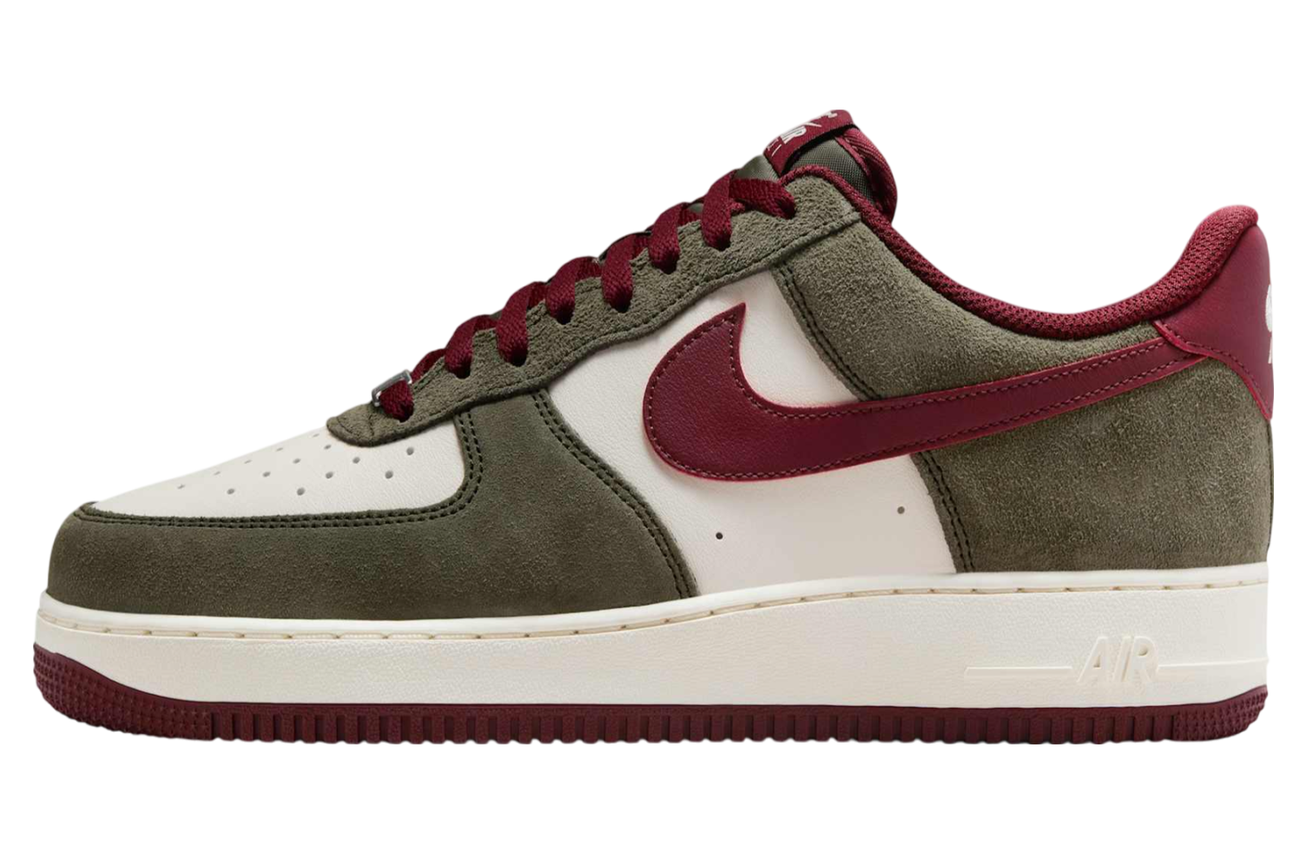 Nike Air Force 1 Low Cargo Khaki / Dark Team Red