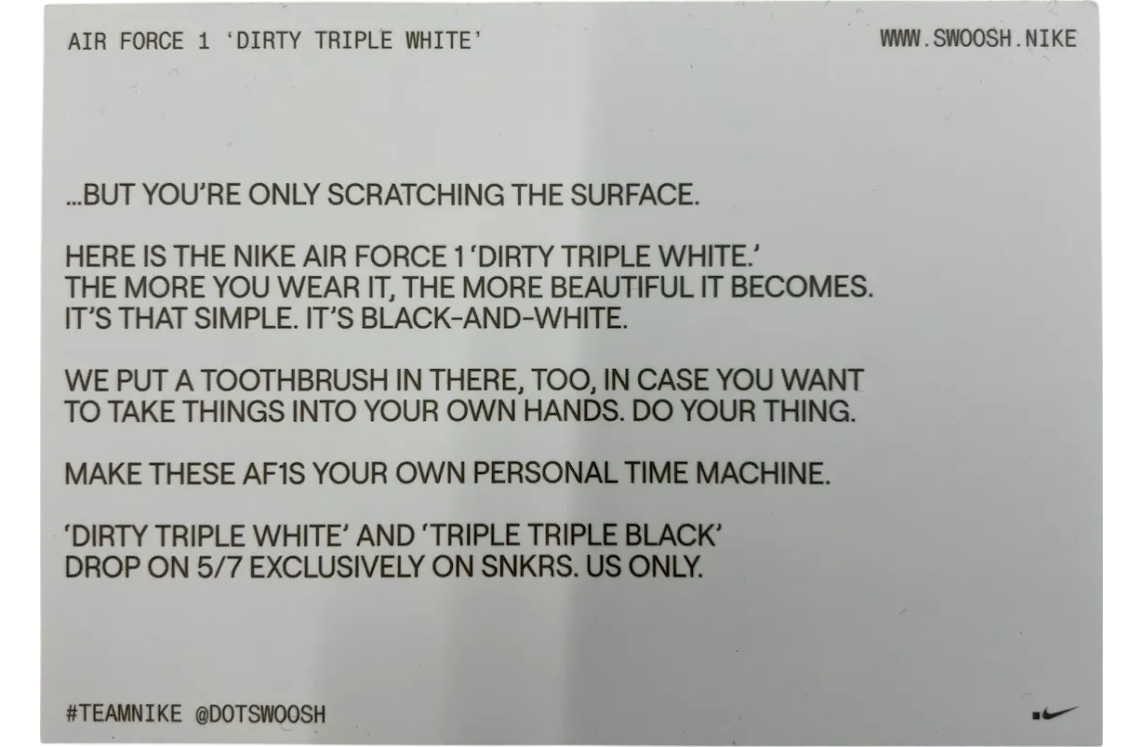 Nike Air Force 1 Low Dirty Triple White