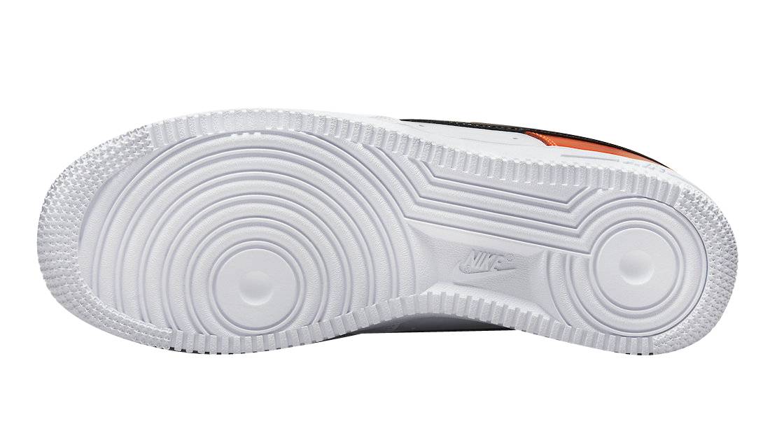 Nike Air Force 1 Low White Black Orange Patent`