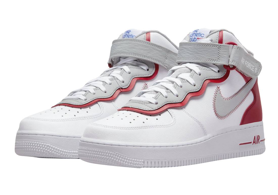 Nike Air Force 1 Mid Athletic Club White Red
