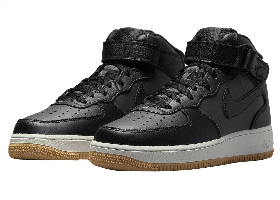 Nike Air Force 1 Mid Black Gum