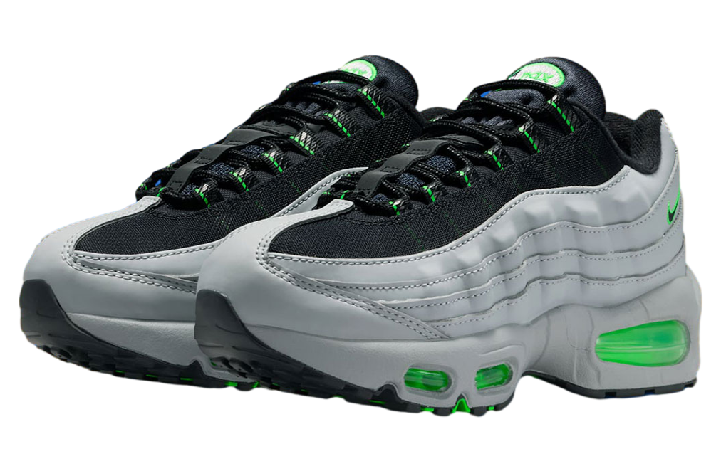 Nike Air Max 95 GS Light Smoke Grey / Green Strike
