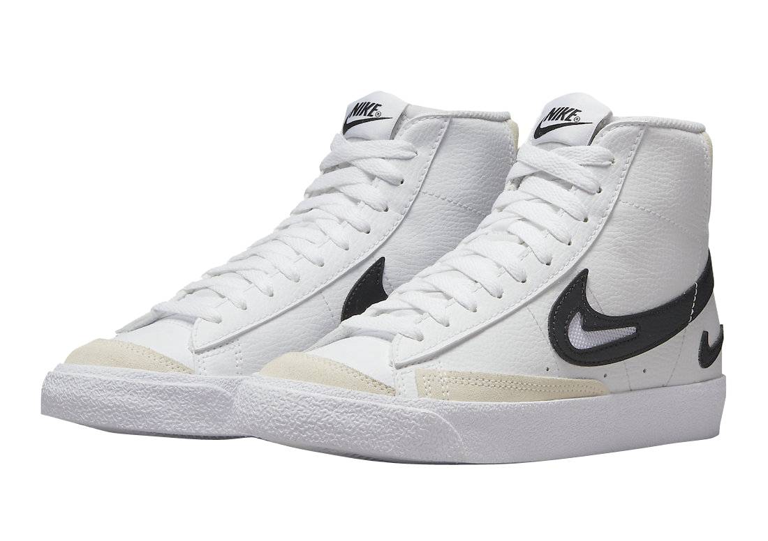 Nike Blazer Mid GS Cut-Out Swoosh White Black