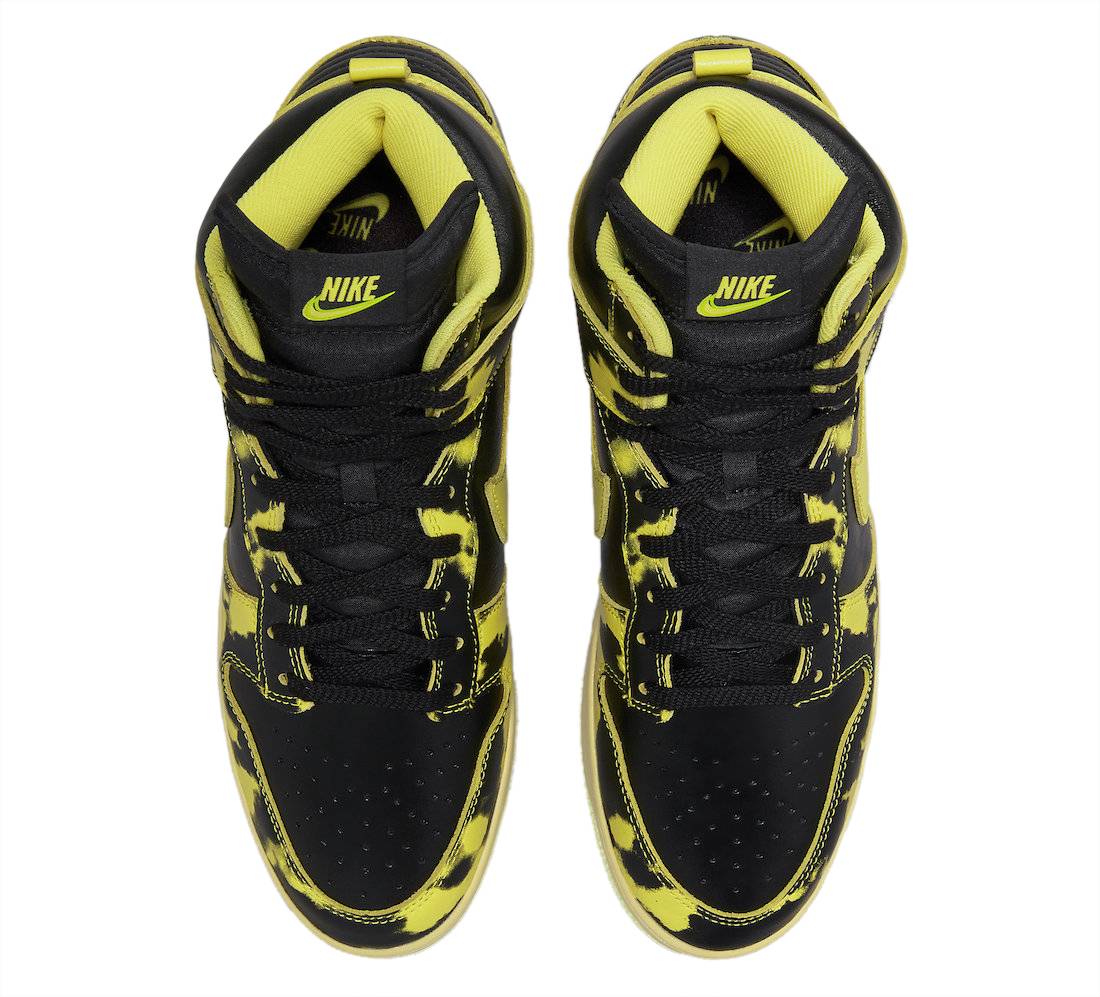 Nike Dunk High 1985 Yellow Acid Wash
