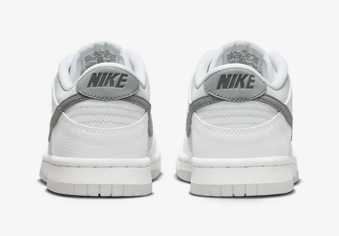 Nike Dunk Low GS Grey White Reflective Swoosh