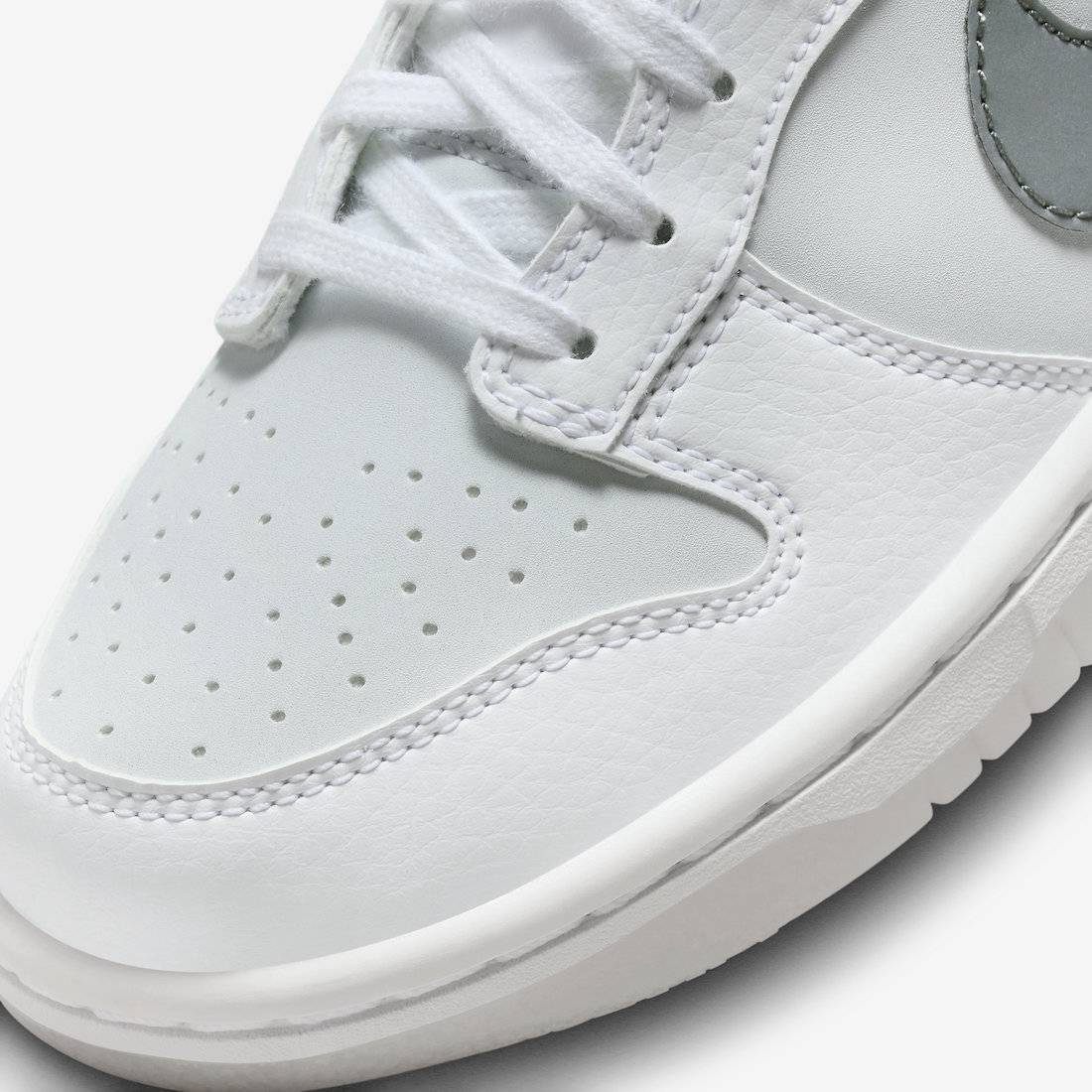 Nike Dunk Low GS Grey White Reflective Swoosh