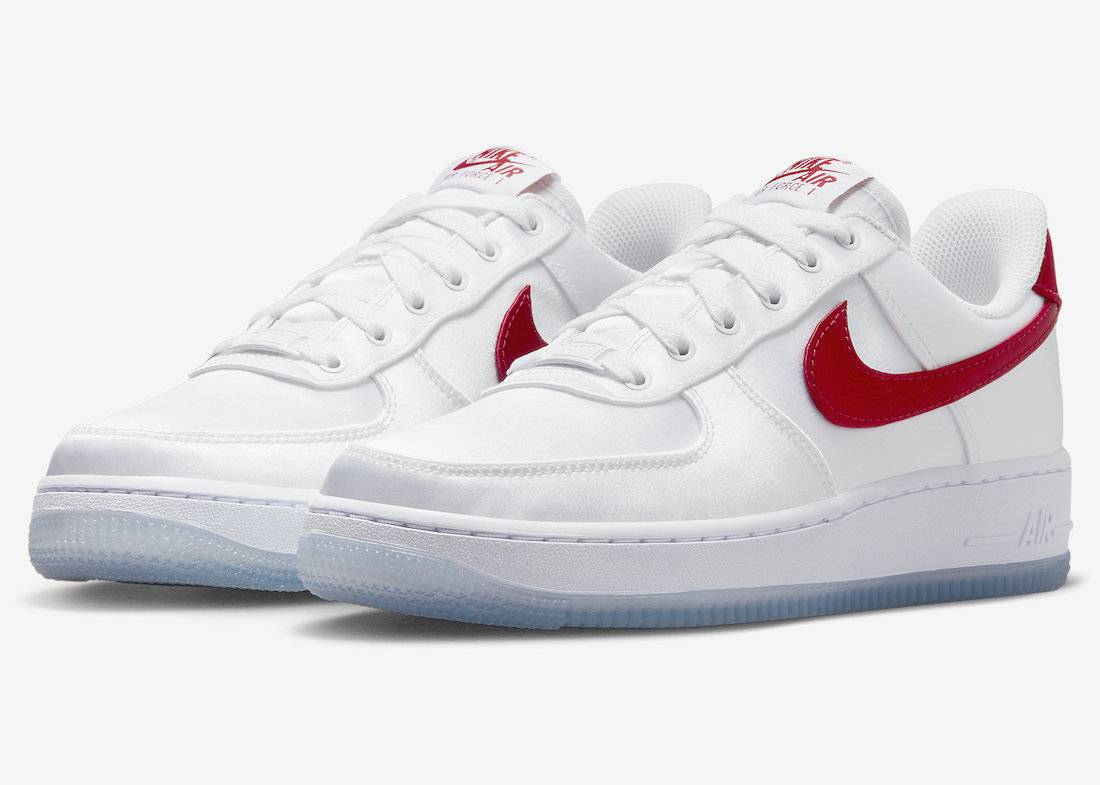 Nike WMNS Air Force 1 Low Satin White Red