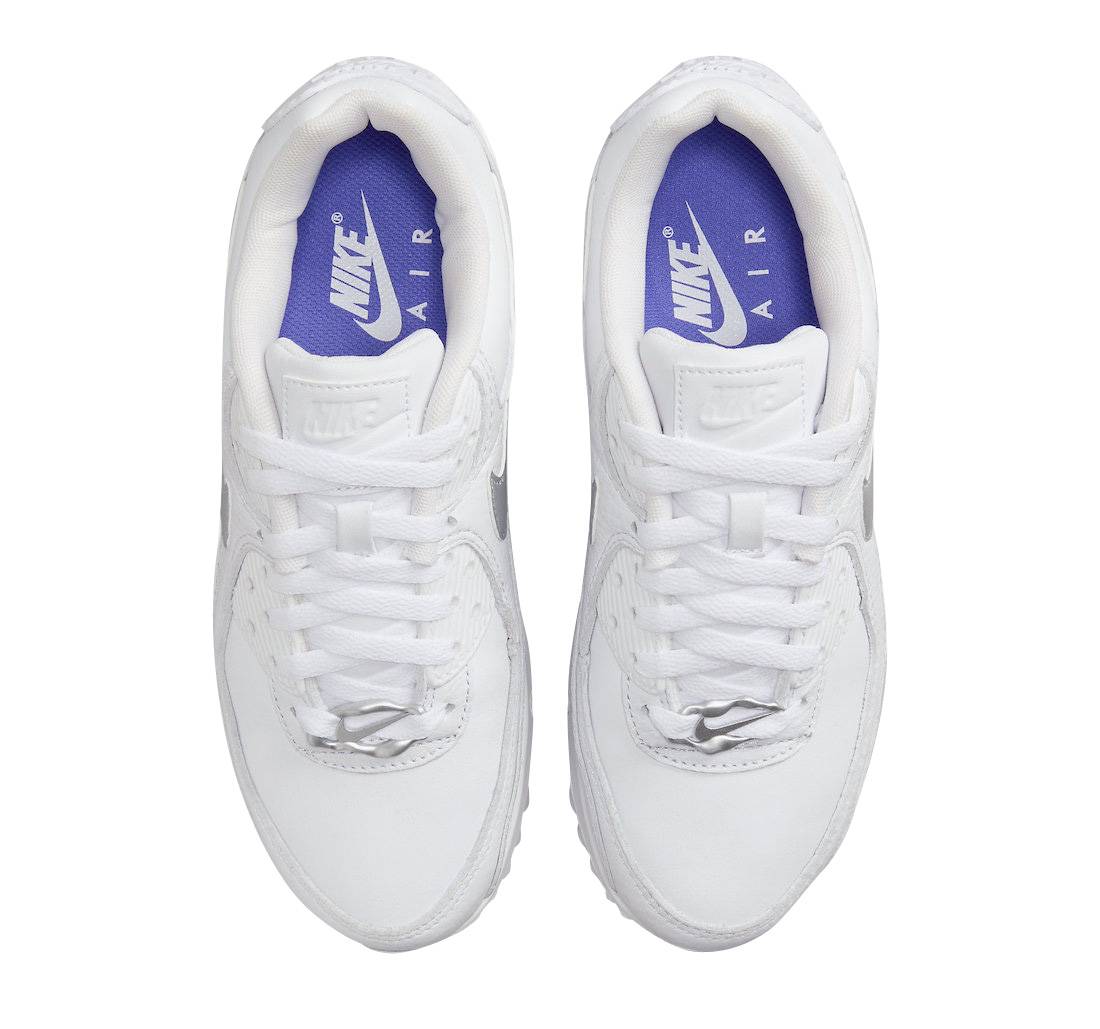 Nike WMNS Air Max 90 White Metallic Silver