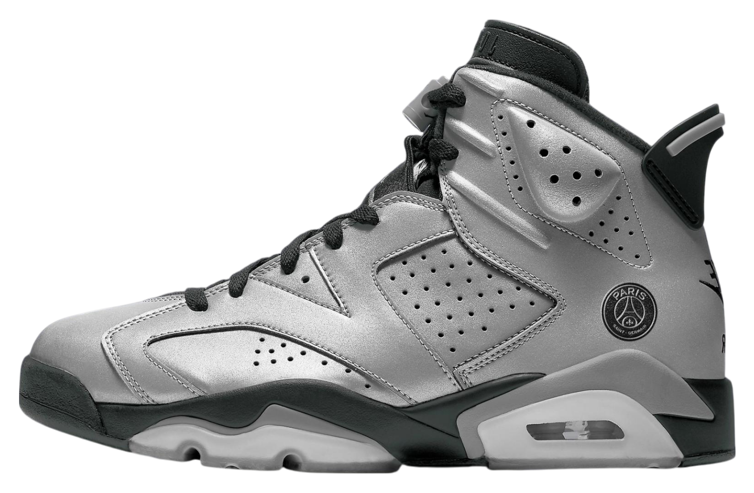 PSG x Air Jordan 6 Metallic Silver / Pure Platinum
