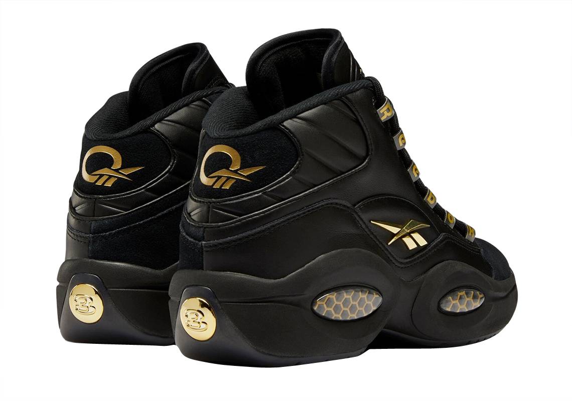 Reebok Question Mid Black Metallic Gold