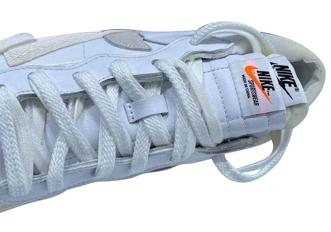 Sacai X Nike Blazer Low White Grey