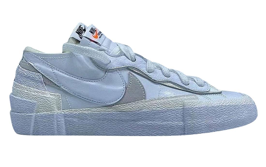 Sacai X Nike Blazer Low White Grey