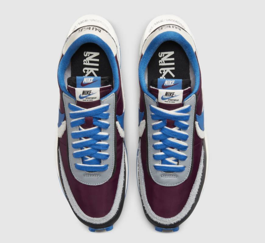 Undercover X Sacai X Nike LDWaffle Night Maroon