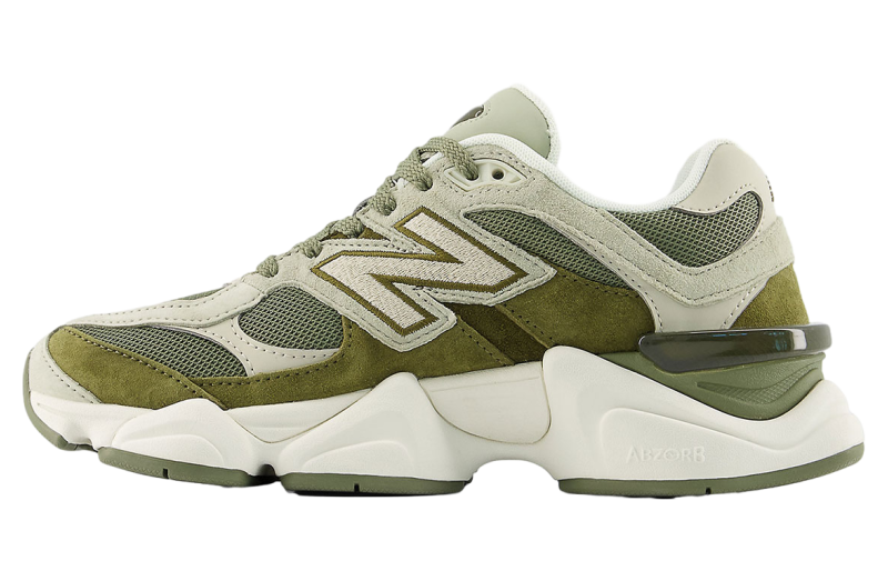 New Balance 9060 Dark Olivine / White
