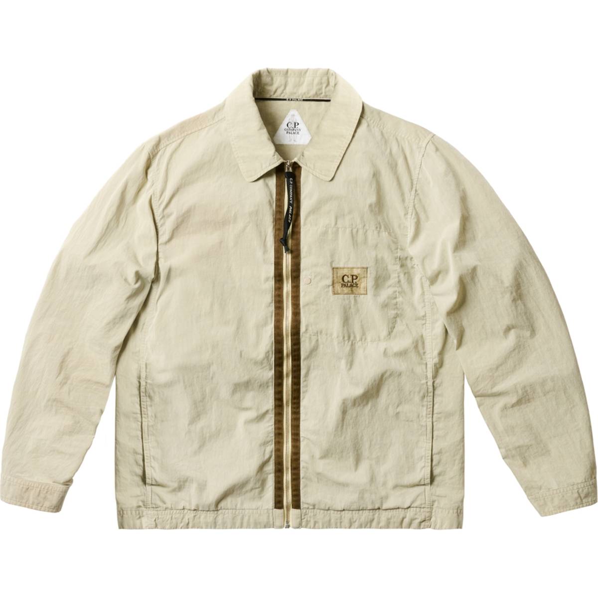 Palace C.p. Company 50 Fili Zip Through Shirt Stone