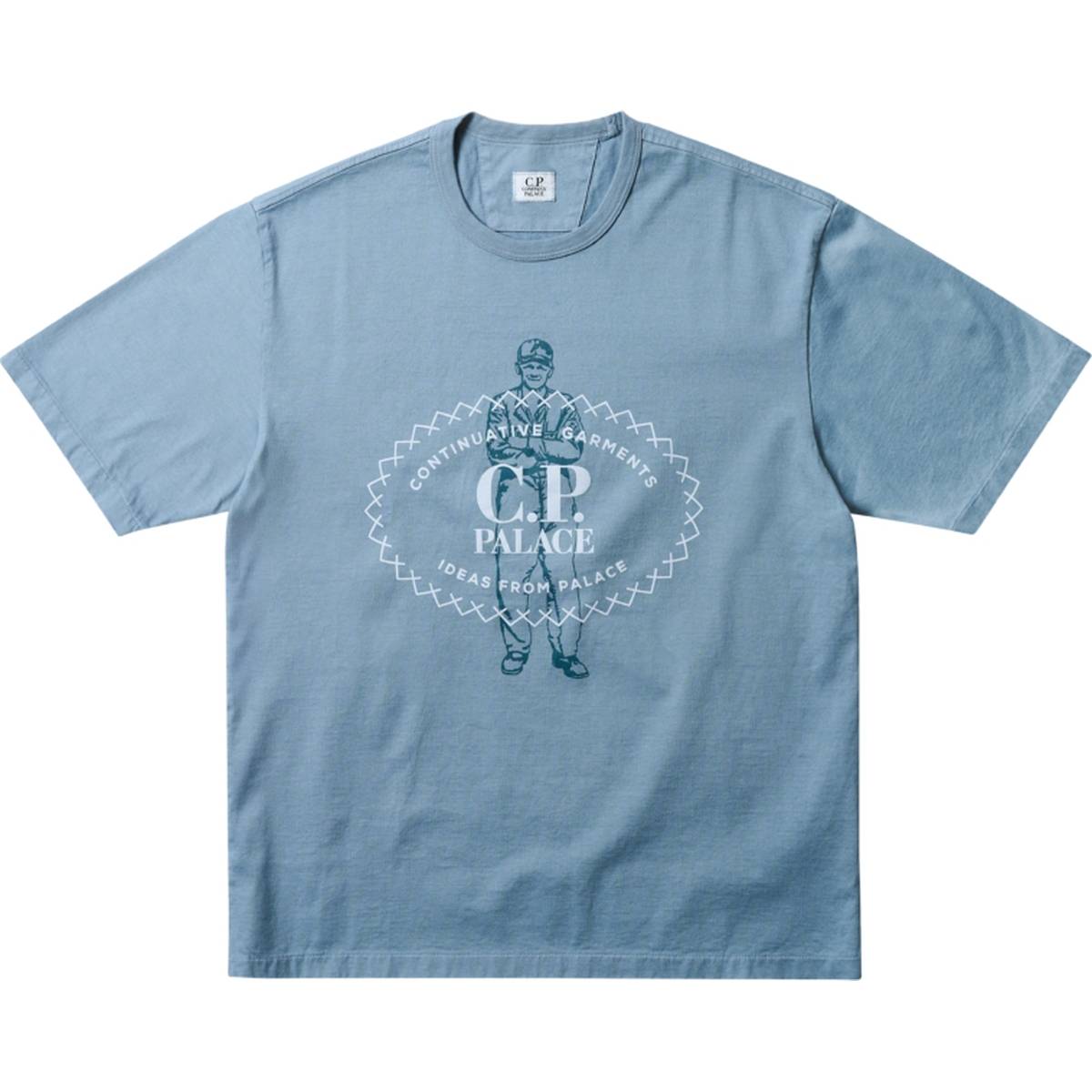 Palace C.p. Company Heavy T Shirt Blue