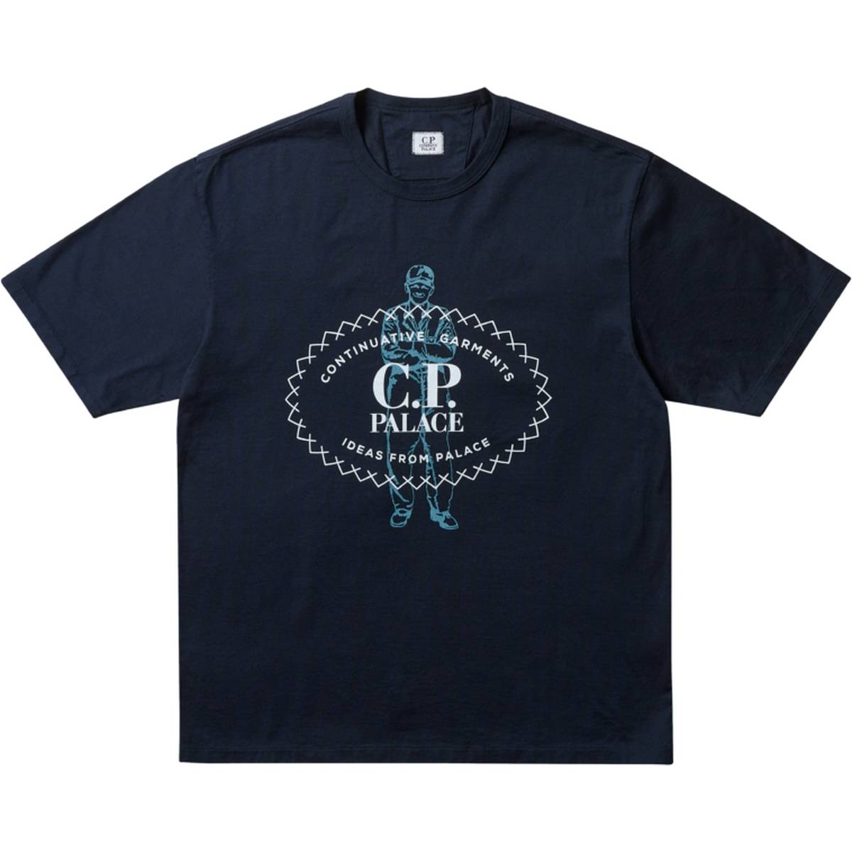 Palace C.p. Company Heavy T Shirt Navy