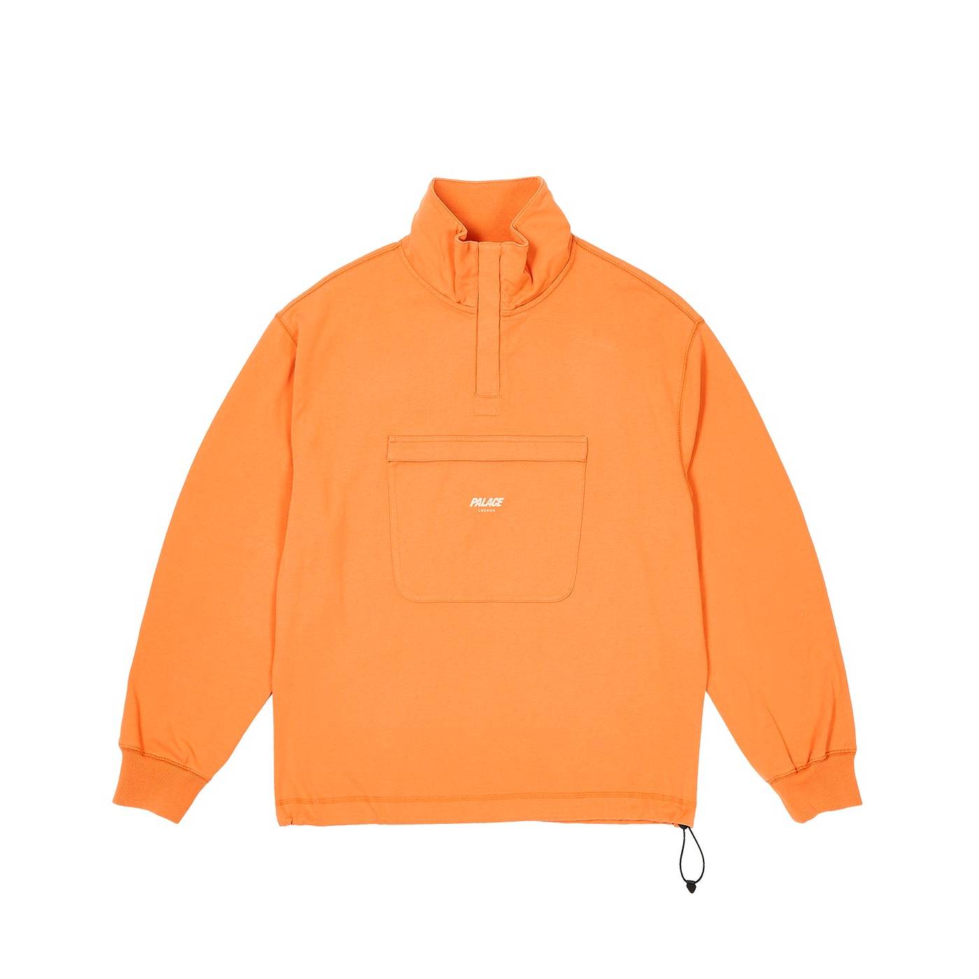 1/4 Zip Washed Funnel Tiger Orange