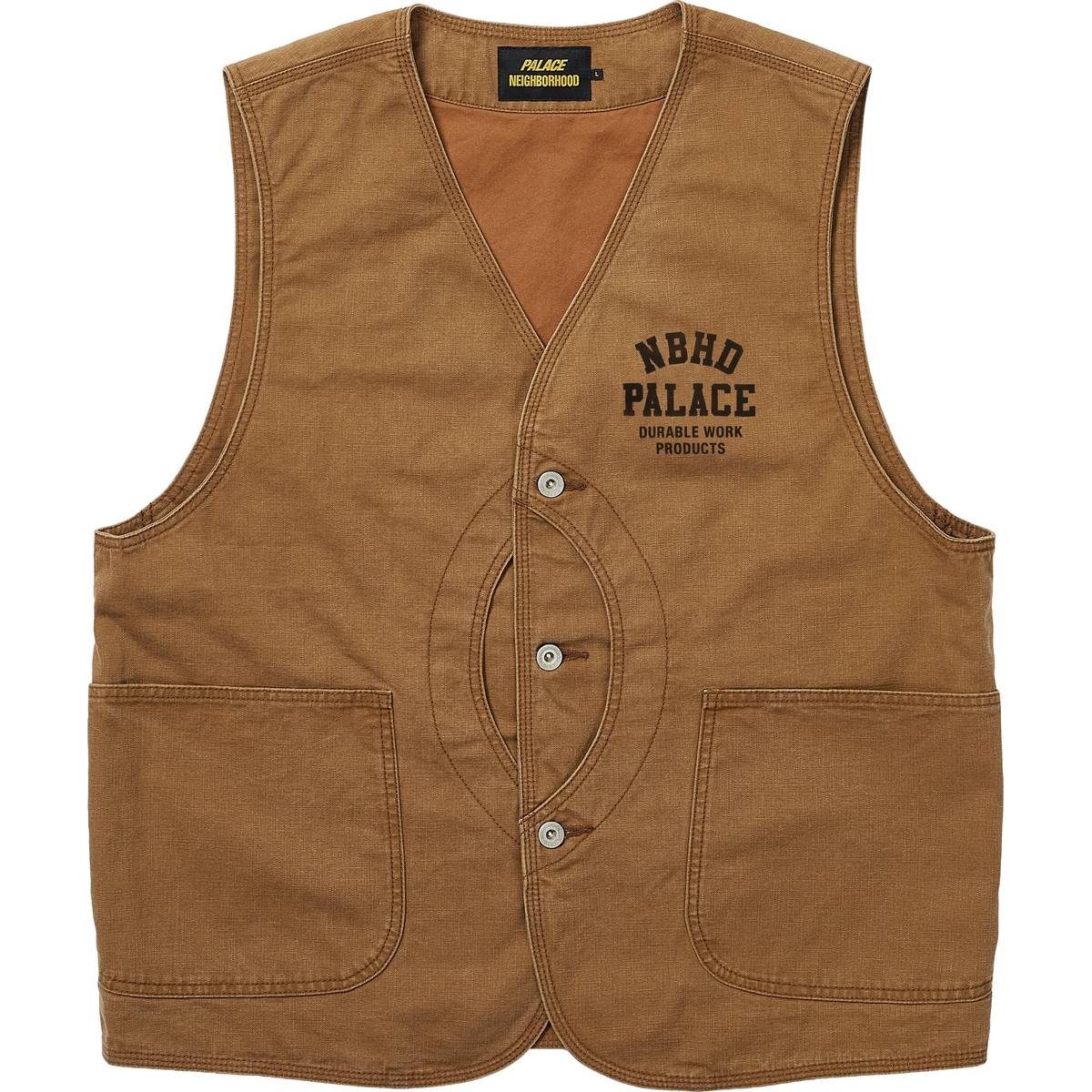 Palace Neighborhood Duck Vest Brown