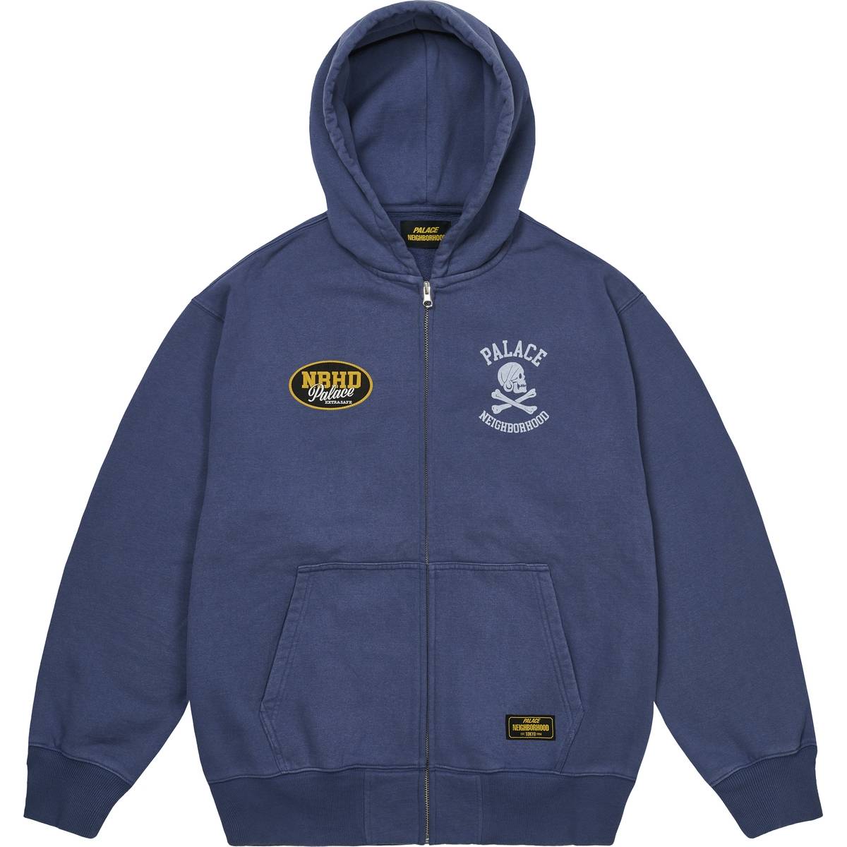 Palace Neighborhood Skull Zip Hood Navy