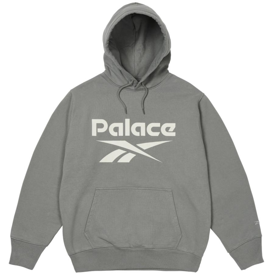 Palace Reebok Hoodie Grey