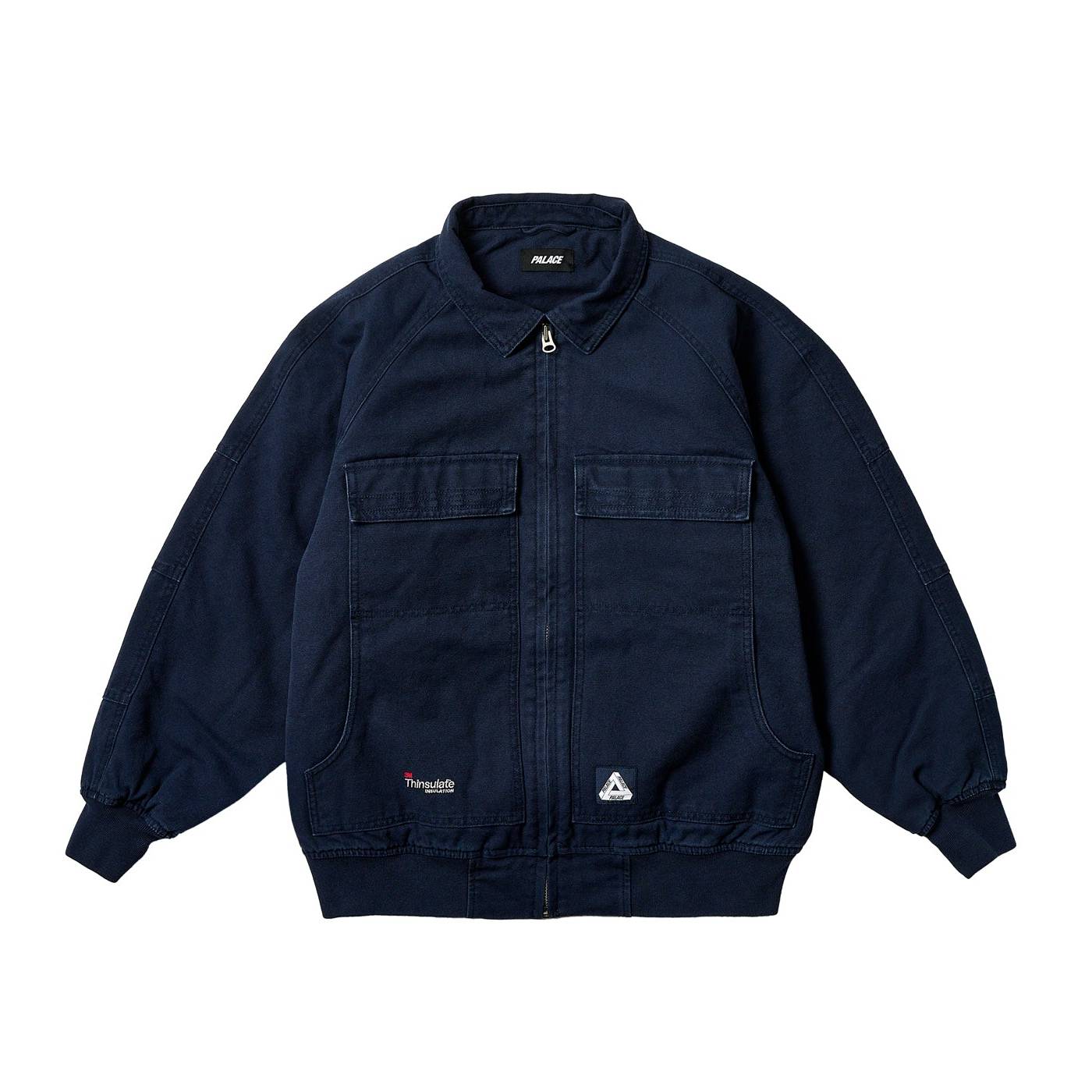 Heavy Canvas Bomber Jacket Navy