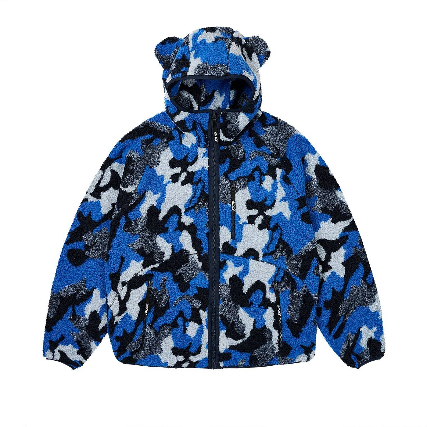 Teddy Fleece Jacket Blue Camo
