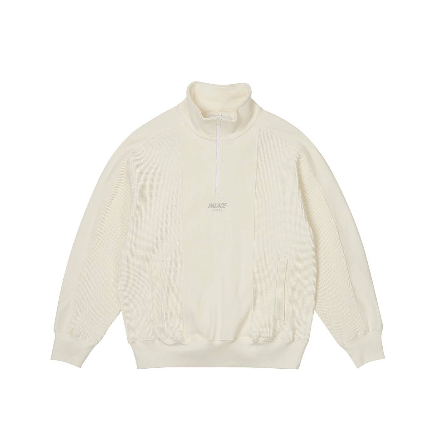 Waffle On 1/4 Zip White