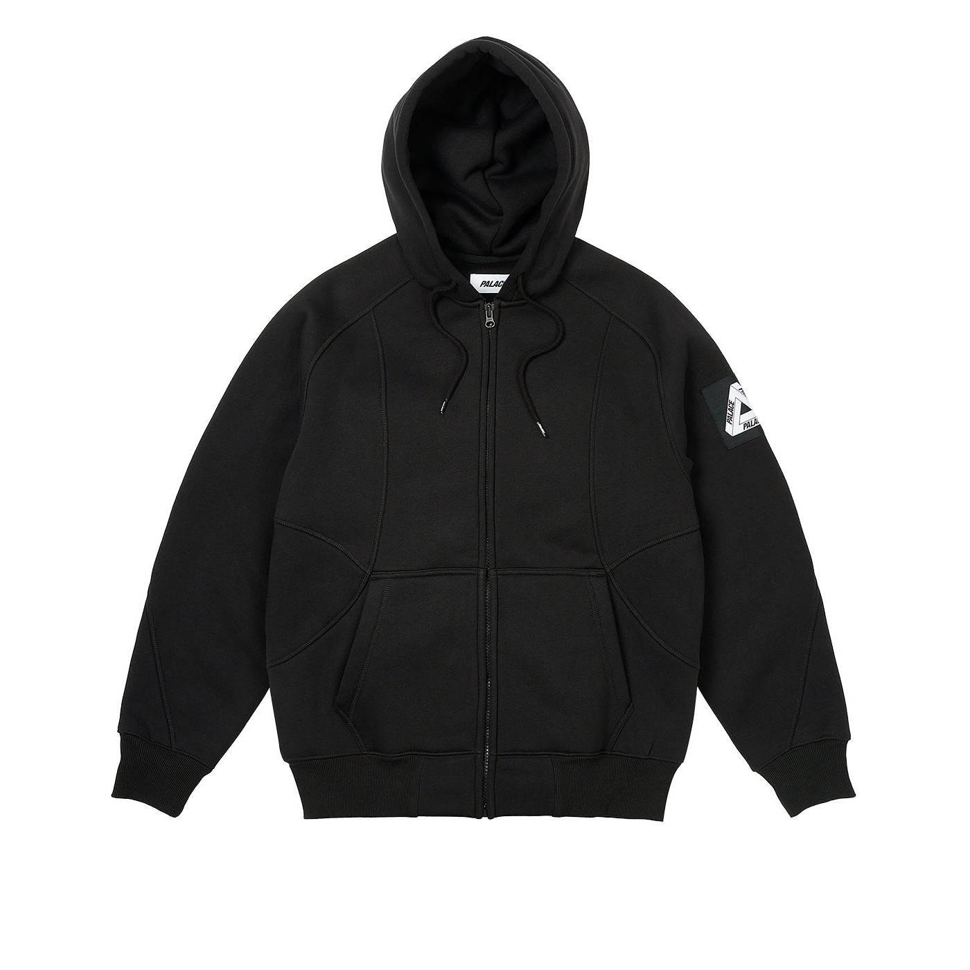 Bonded Sherpa Zip Hood Black