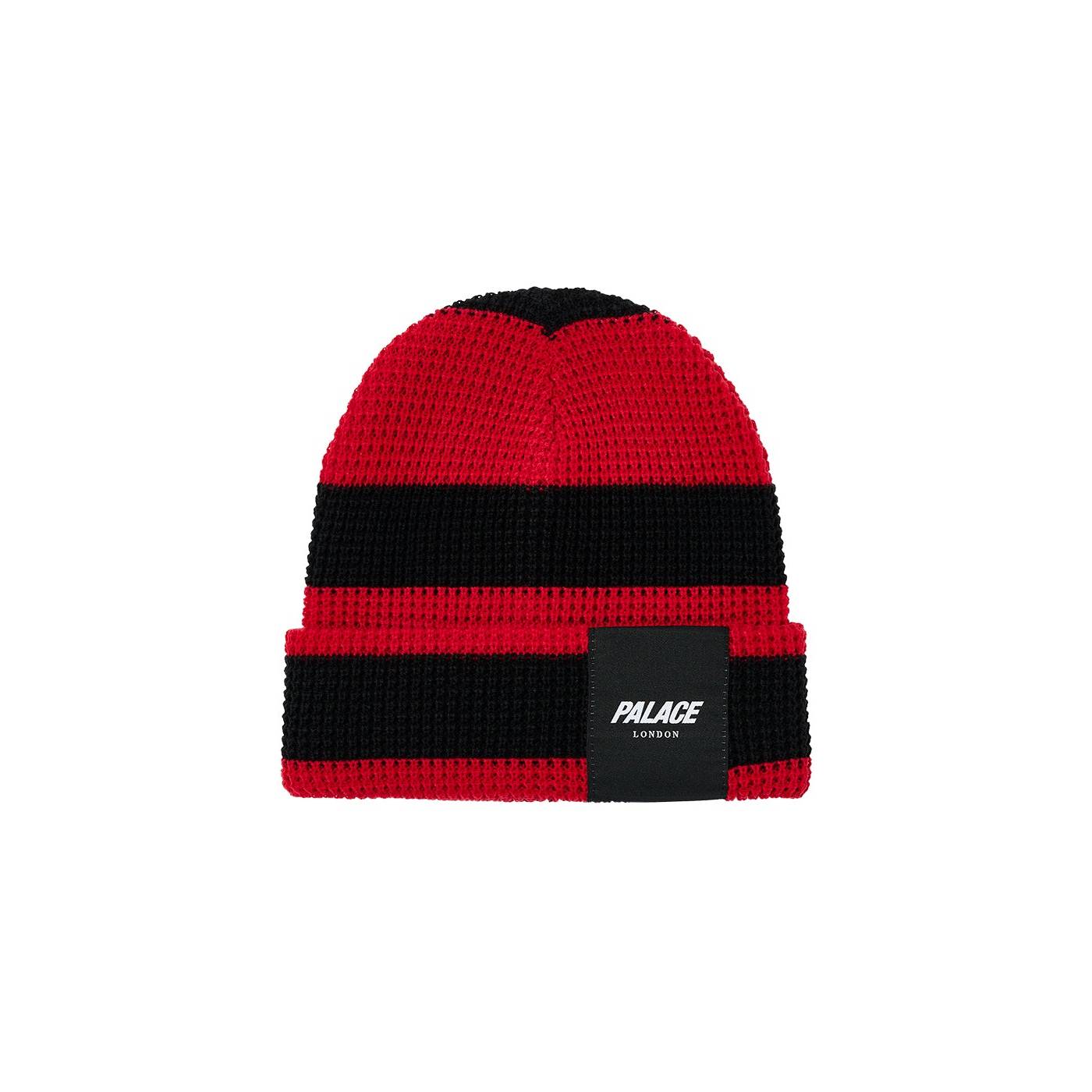 Palace London Waffle Beanie Red / Black
