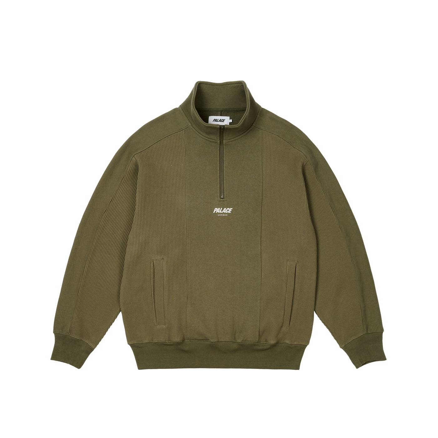 Waffle On 1/4 Zip The Deep Green