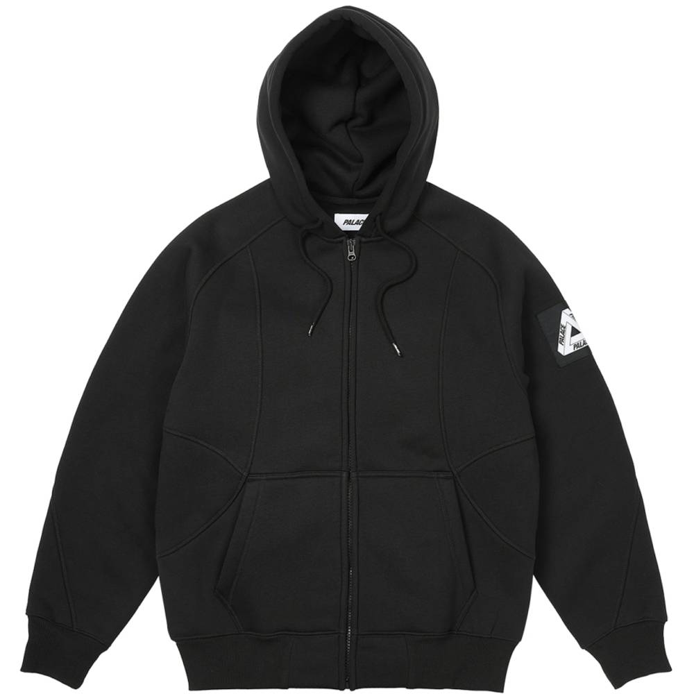 Bonded Sherpa Zip Hood Black
