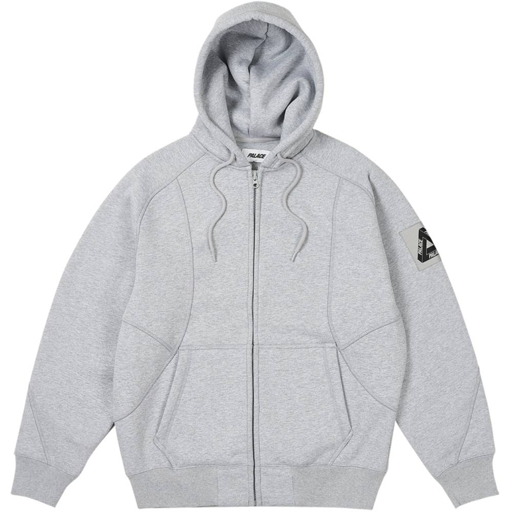 Bonded Sherpa Zip Hood Grey Marl