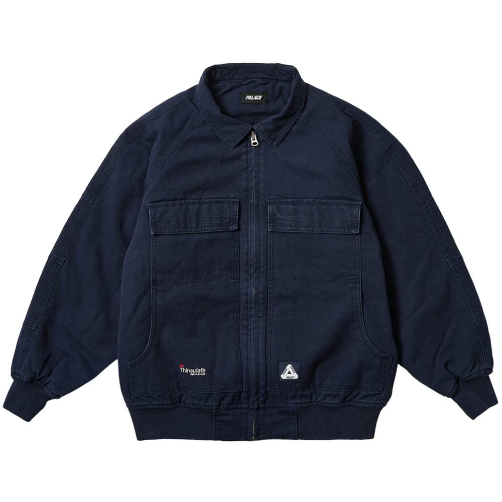 Heavy Canvas Bomber Jacket Navy