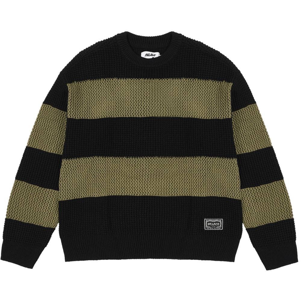 Open Stripe Knit Black / Green