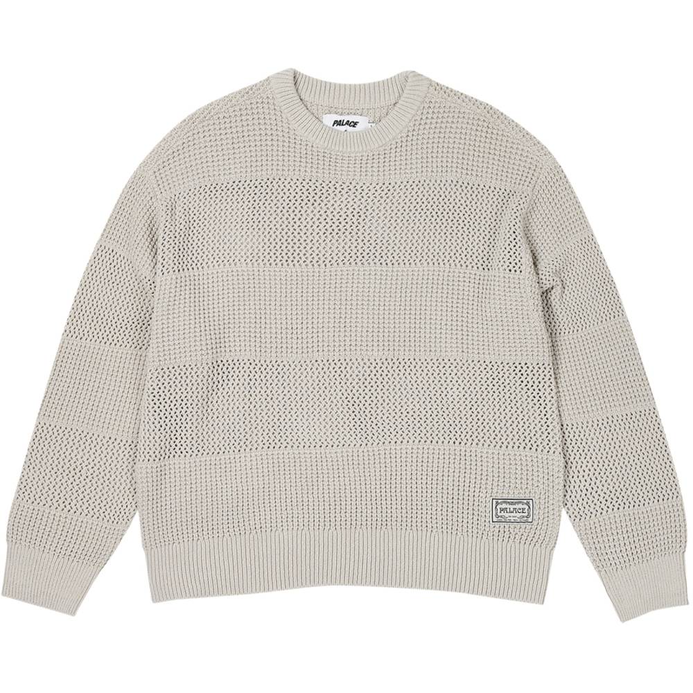 Open Stripe Knit Grey