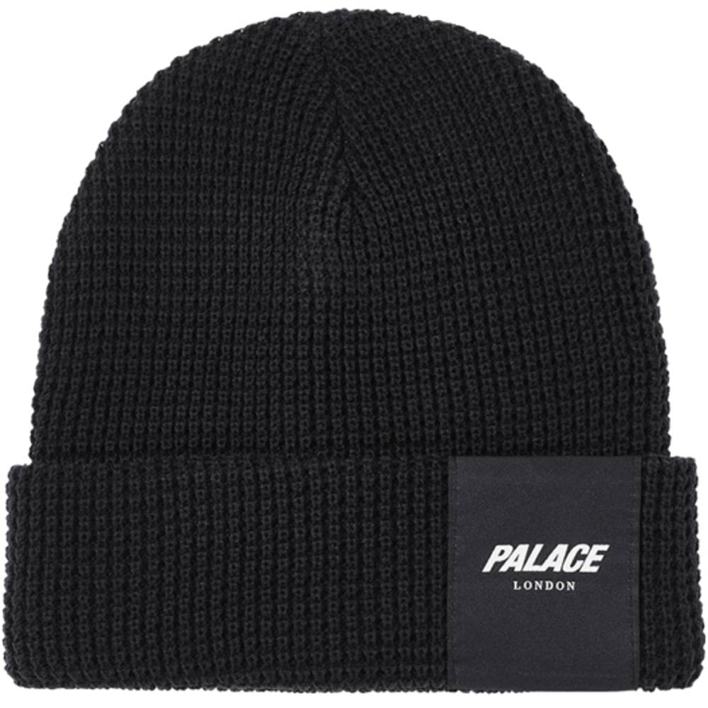Palace London Waffle Beanie Black