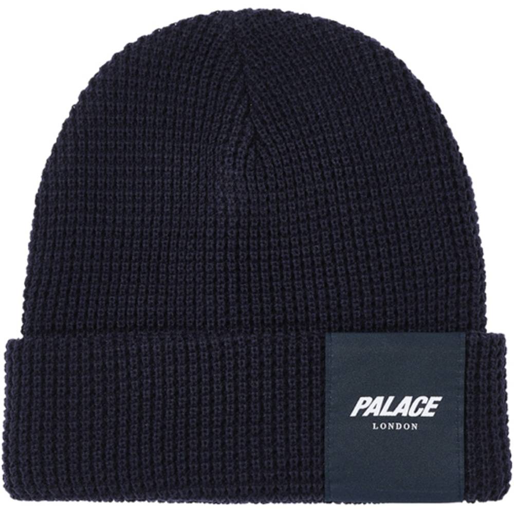 Palace London Waffle Beanie Navy