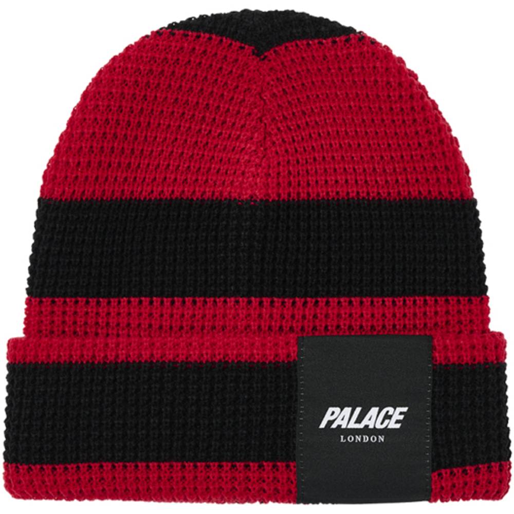 Palace London Waffle Beanie Red / Black