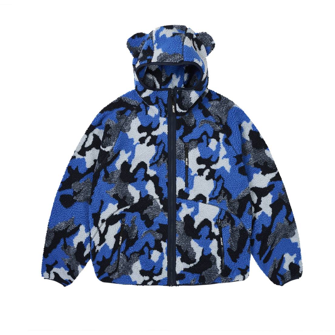 Teddy Fleece Jacket Blue Camo