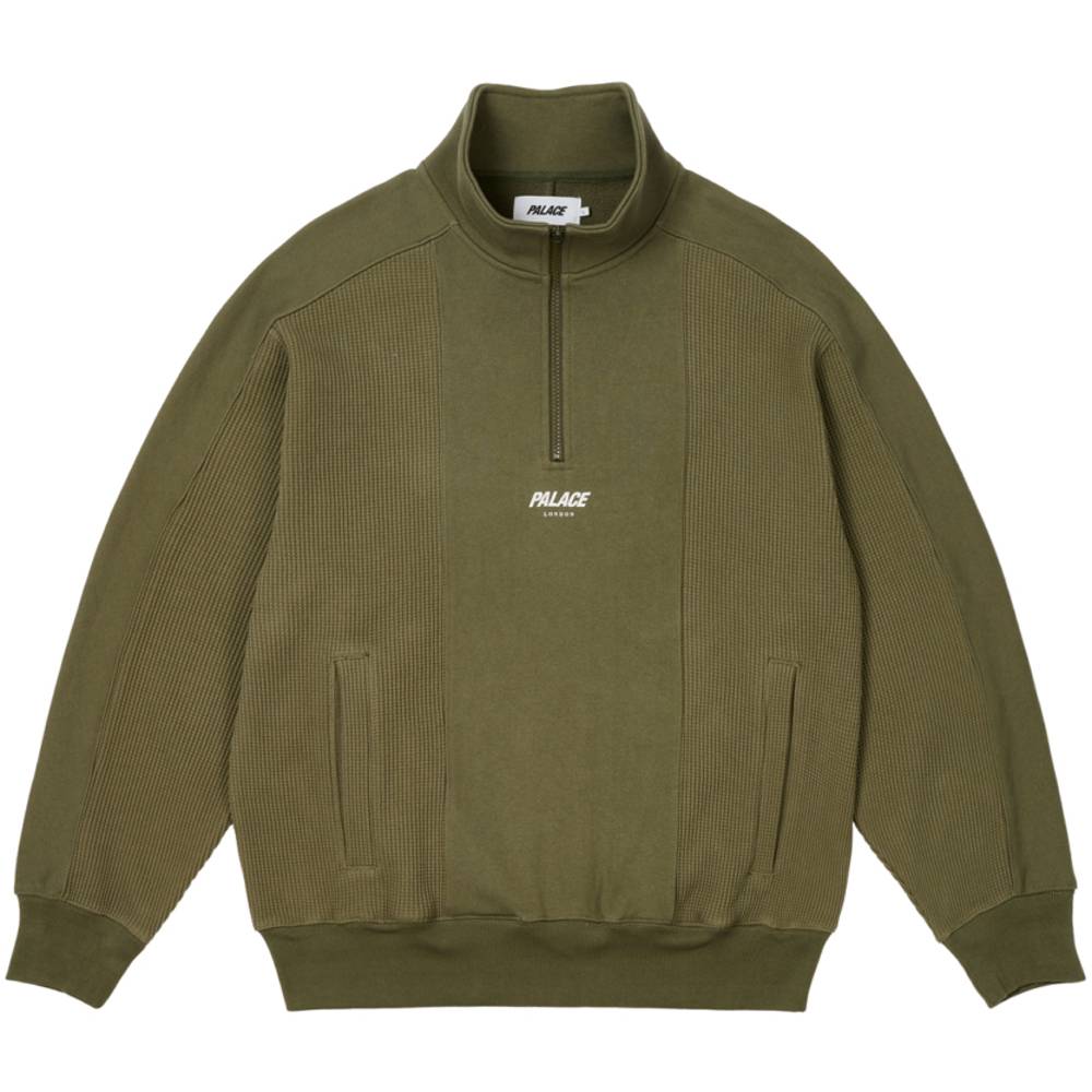Waffle On 1/4 Zip The Deep Green