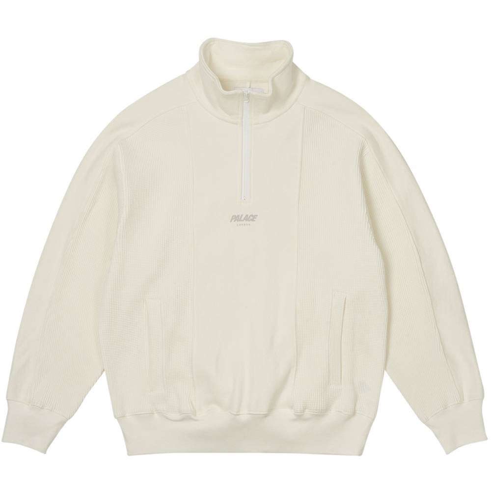 Waffle On 1/4 Zip White